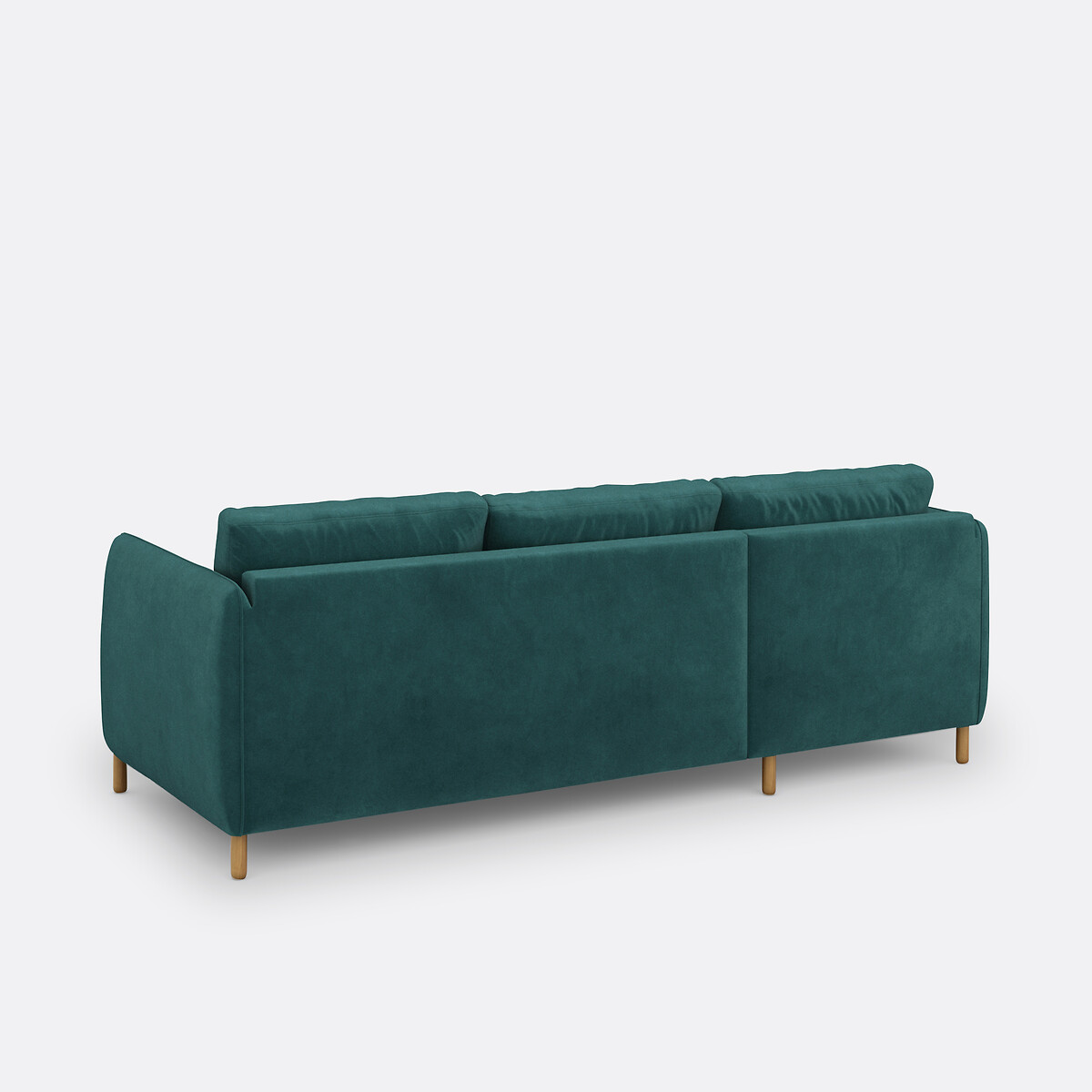 Canapé d'angle gauche, convertible, 4 places, en velours, LOMÉO emeraude, LA REDOUTE INTERIEURS