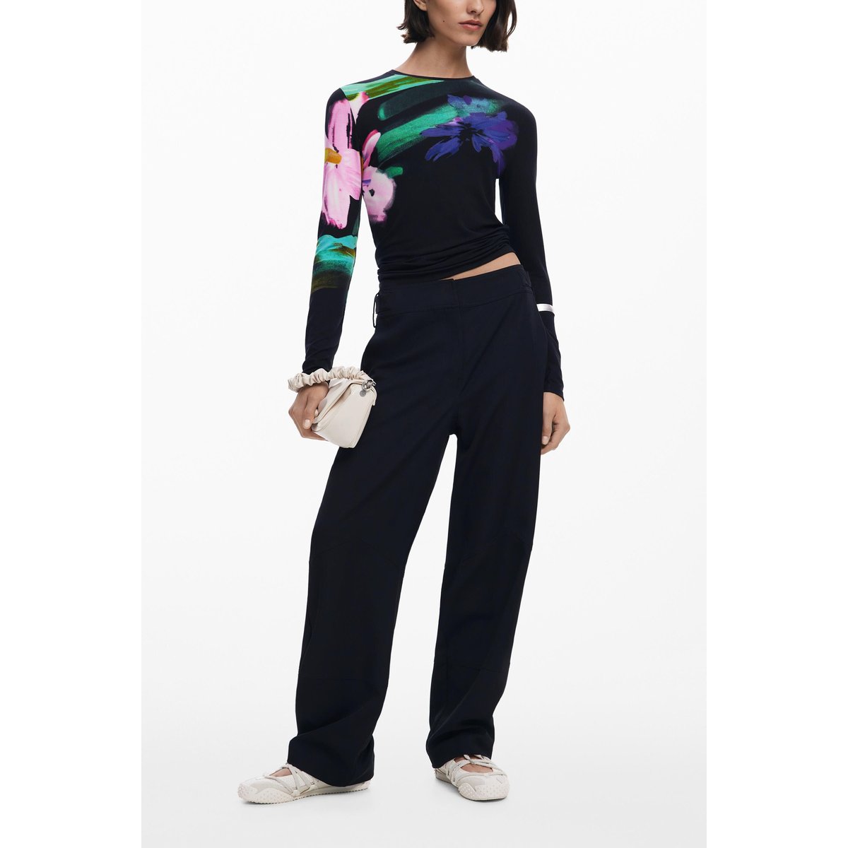 Pantalon cargo tailleur noir, DESIGUAL