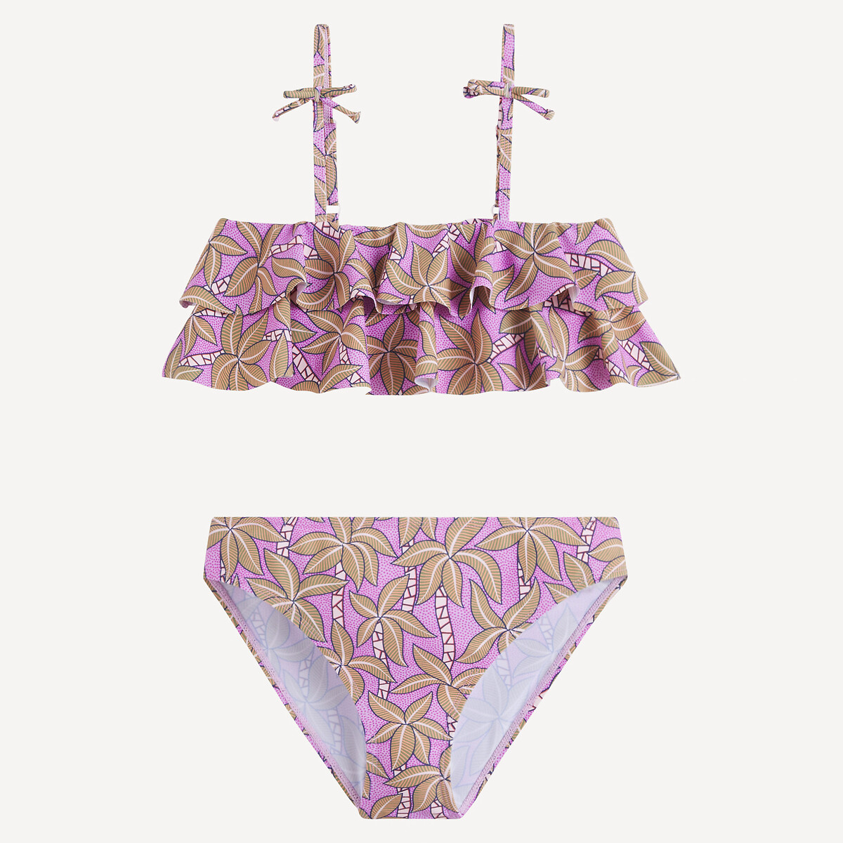 Floral Print Bikini pink print, LA REDOUTE COLLECTIONS