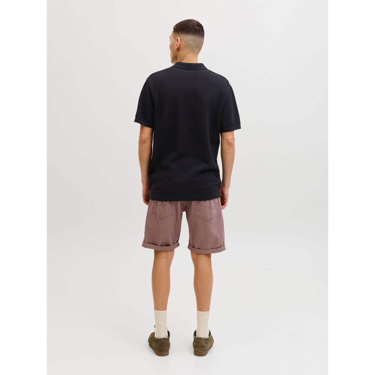 Polo Tricoté noire - black, JACK & JONES