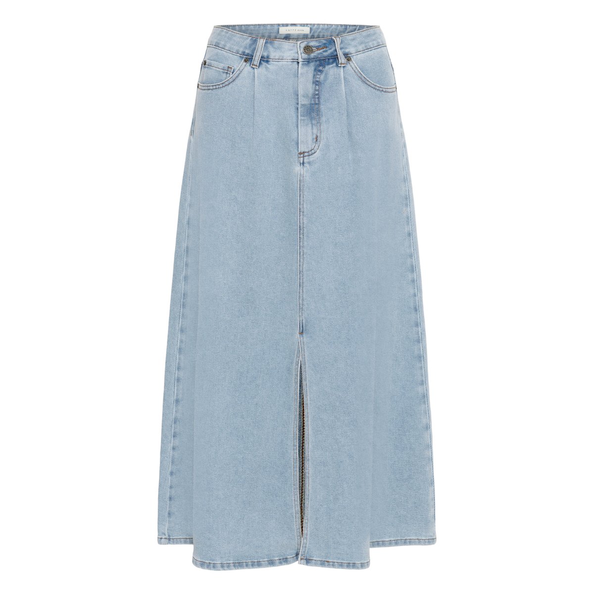 Jupe casual bleu light blue washed denim, KAFFE