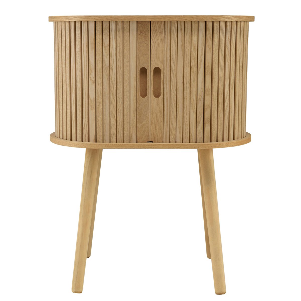 Meuble de rangement ovale en bois couleur naturelle CASTILLE bois naturel, PIER IMPORT