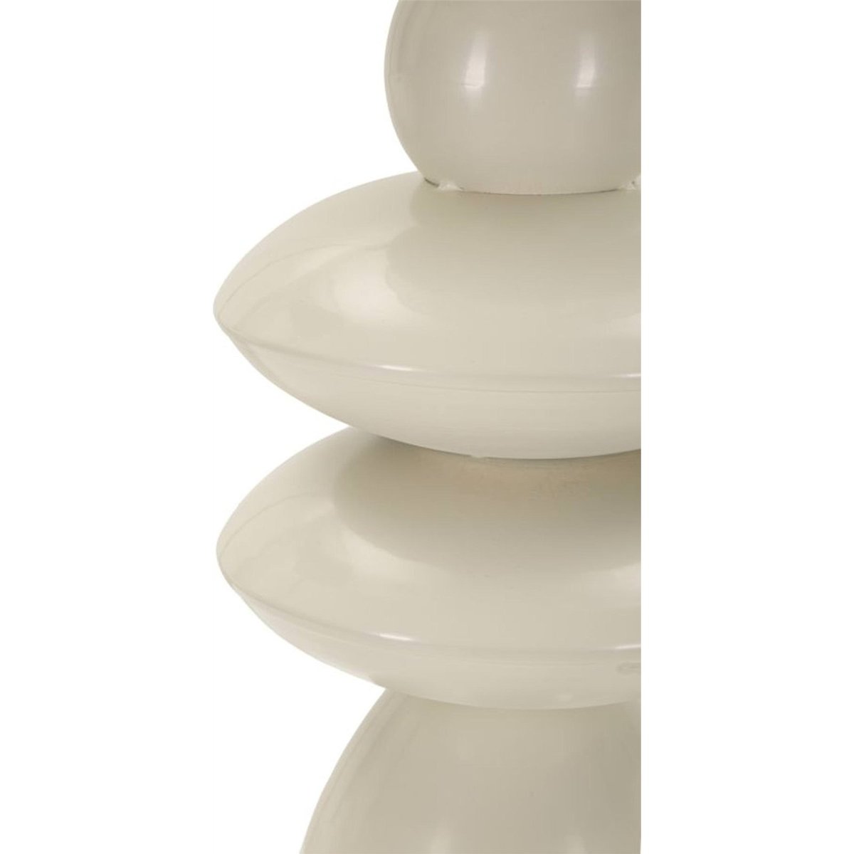 Lampe à poser sculpturale en métal MODERN crème, RECOLLECTION
