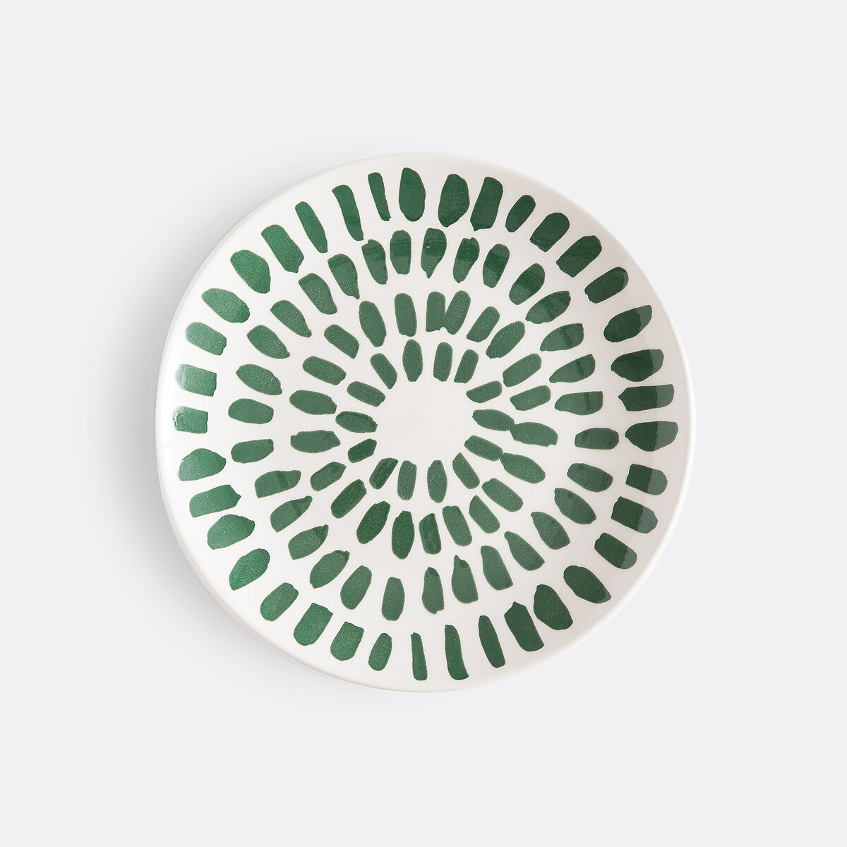 Lot de 4 assiettes à dessert en grès Riveri vert, LA REDOUTE INTERIEURS