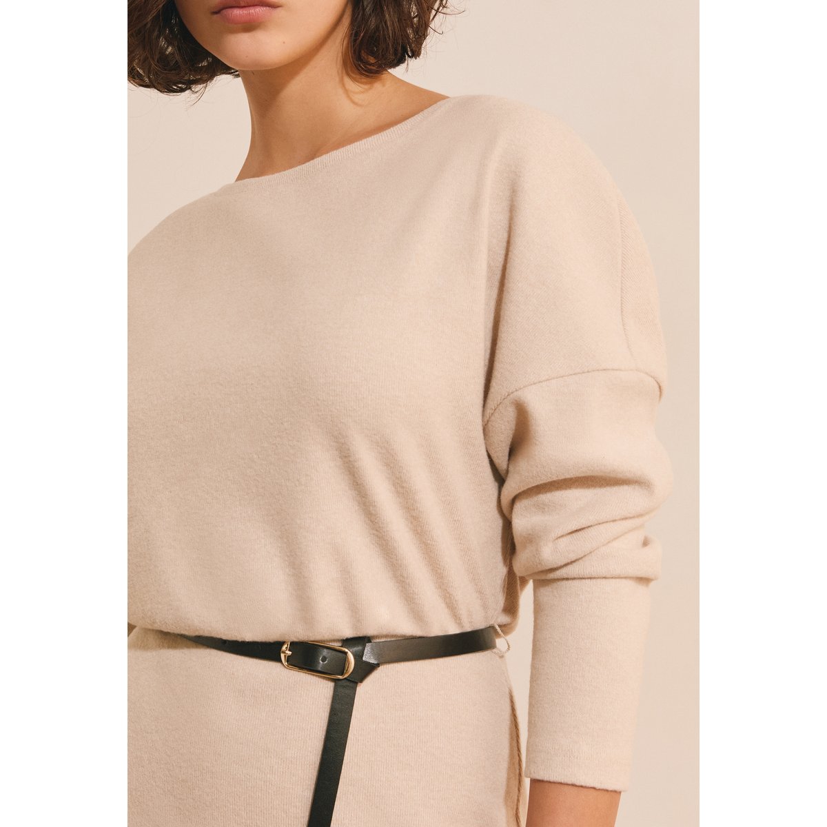 Robe longue en maille RAINBOWY beige, ETAM