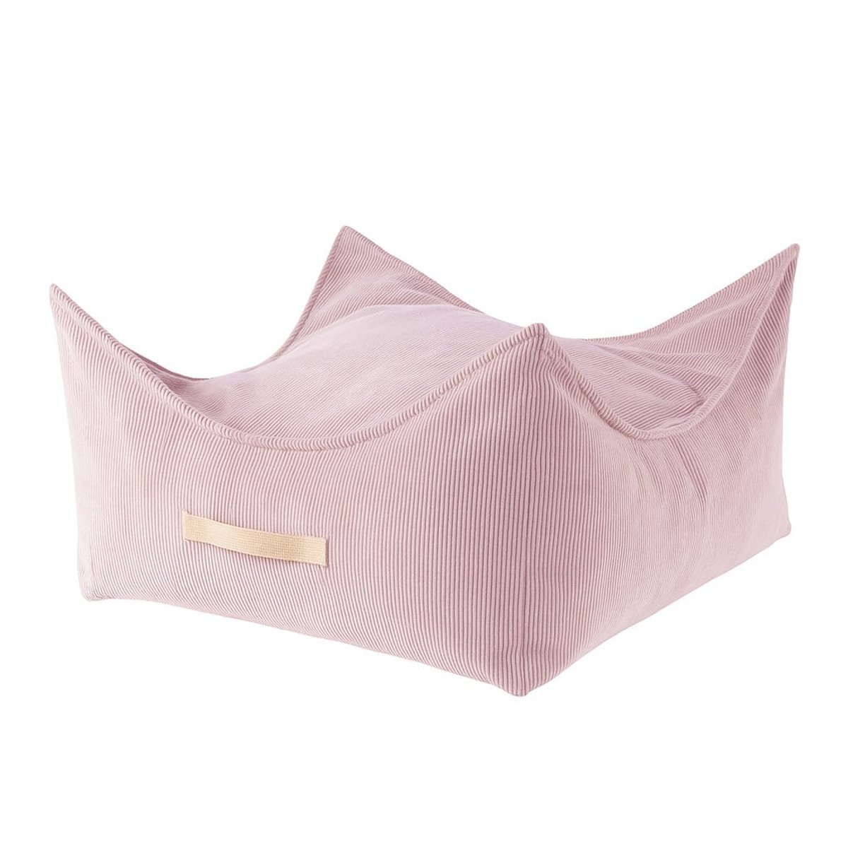 Coussin carré en velours côtelé SLIMCORD rose, MEOW BABY