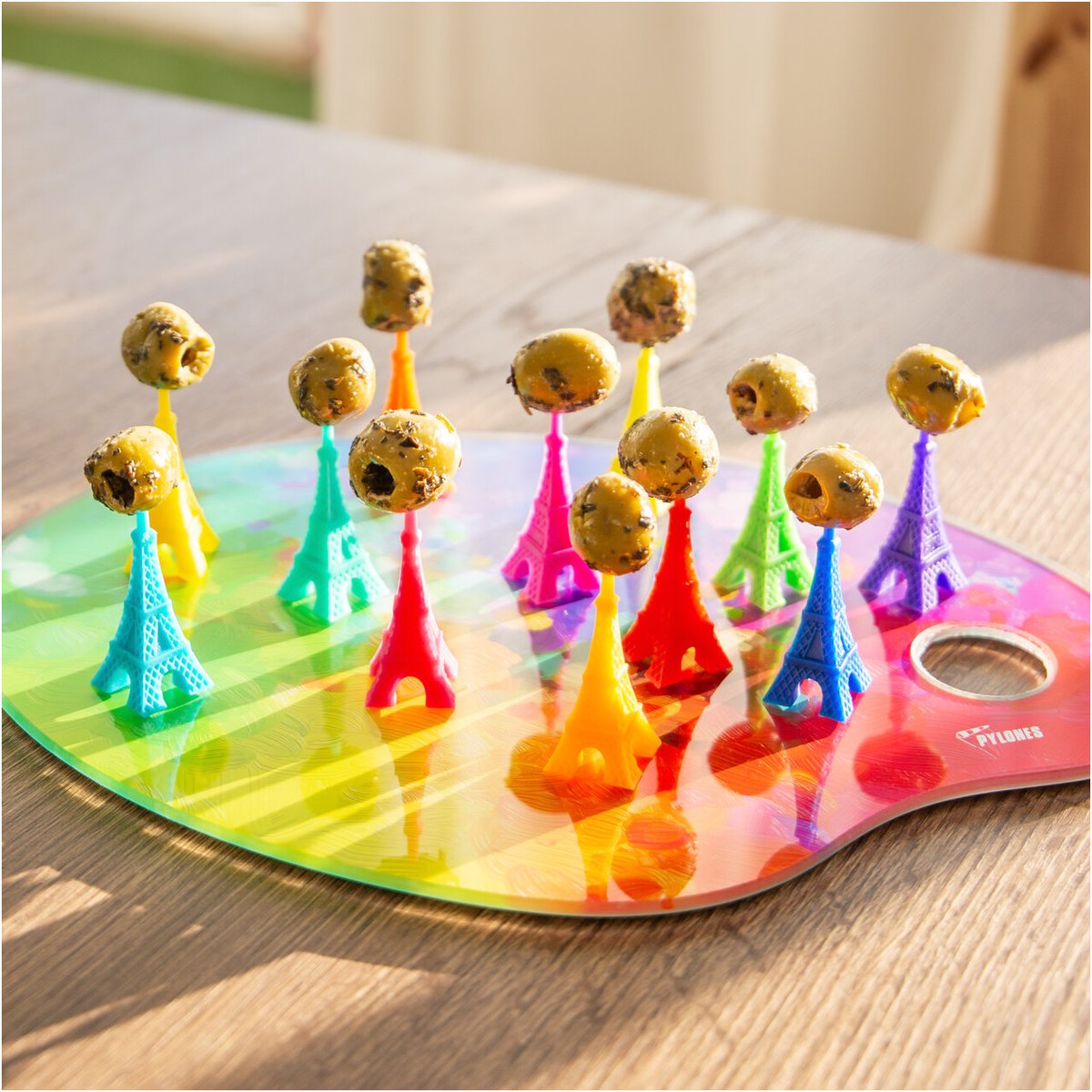 Set de 12 pics apéritif Tower stick multicolore, PYLONES