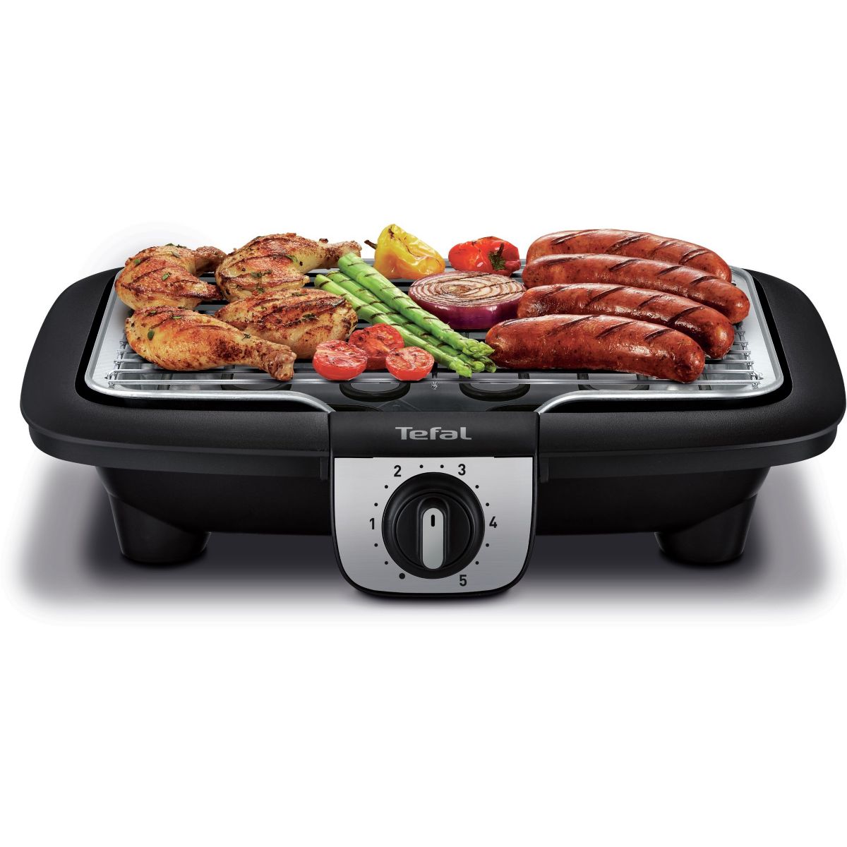 Barbecue électrique BG931812 easygrill 2 en 1 sur pieds, 35x21 cm noir, TEFAL