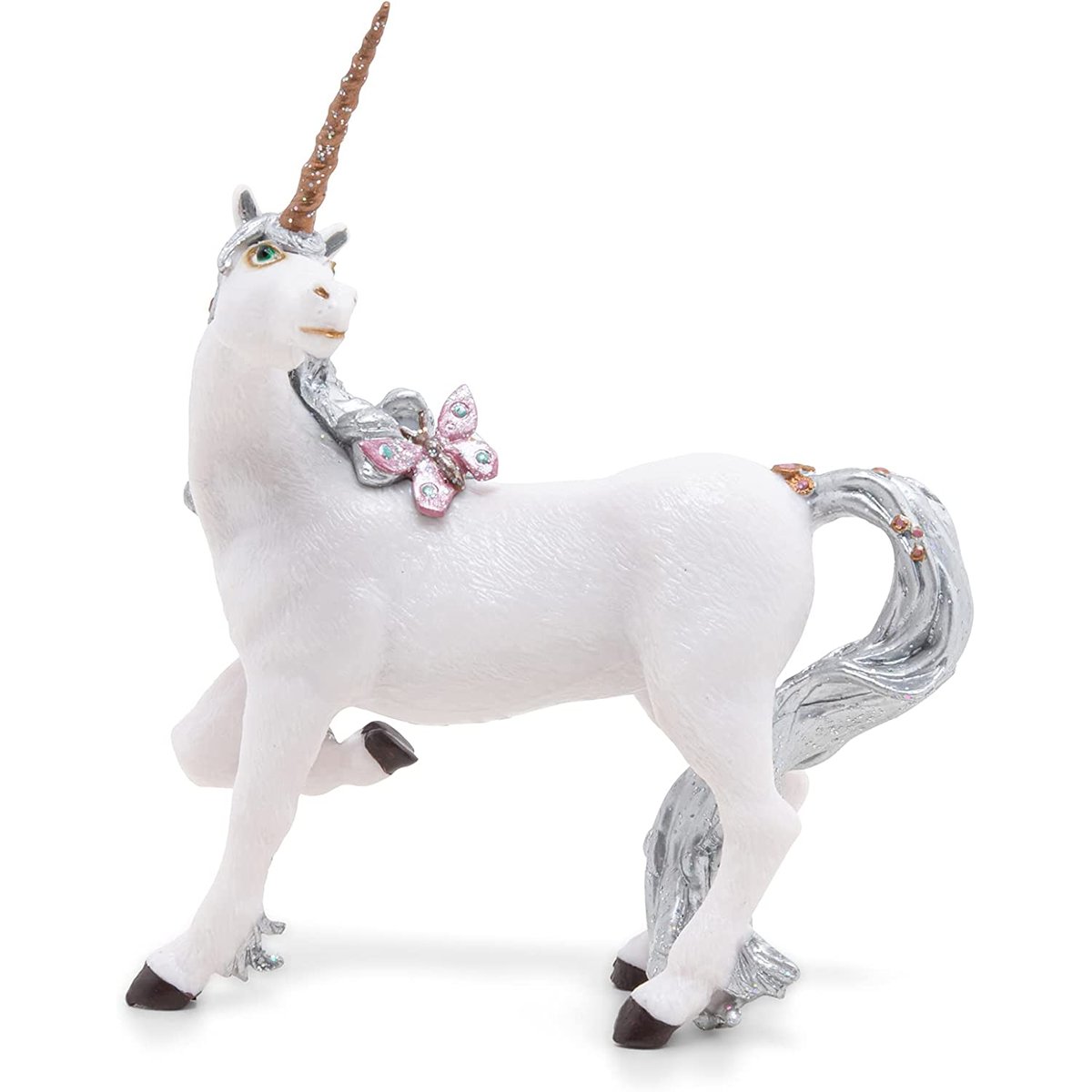 Figurine Licorne argentée blanc, PAPO