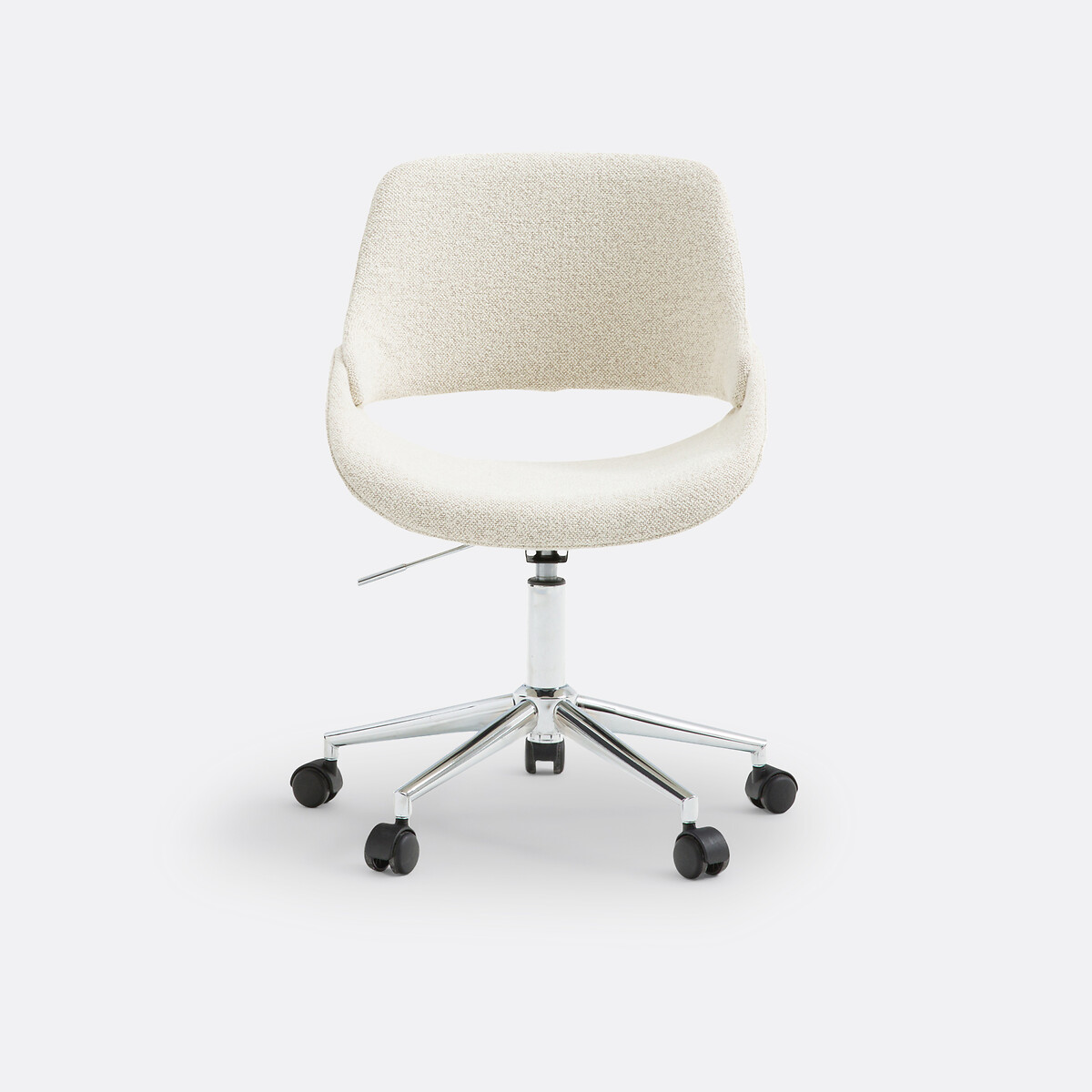 Silla de oficina tejido rizo, Tanael beige              , LA REDOUTE INTERIEURS
