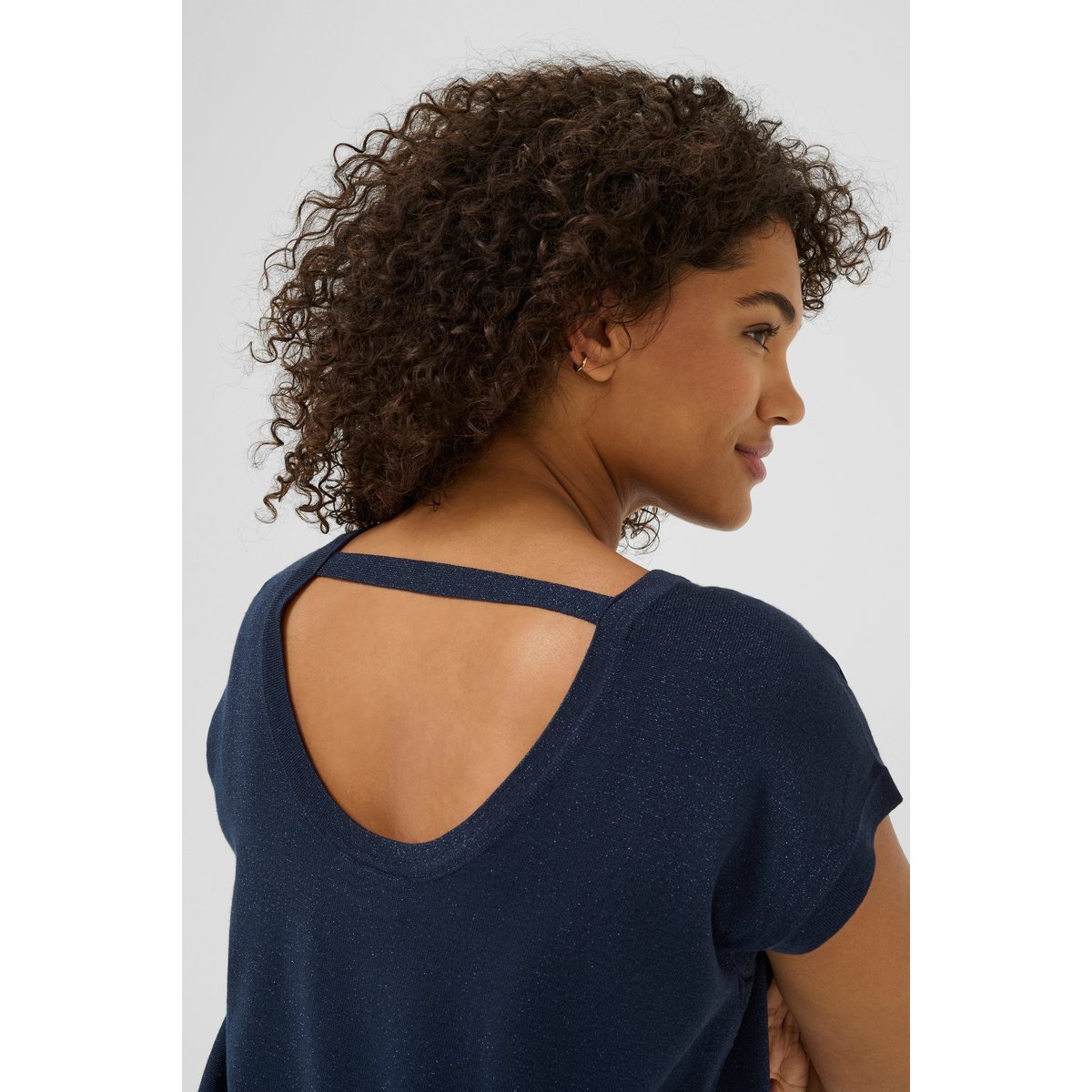 Knitted pullover bleu midnight marine, KAFFE CURVE