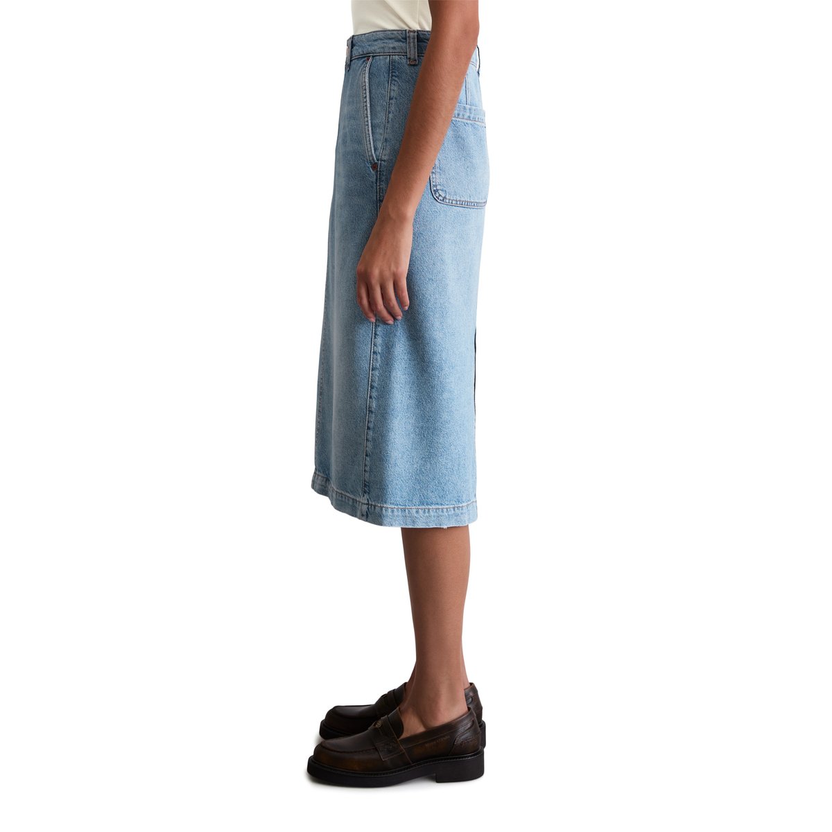 Jupe en jean regular en TENCEL™ Lyocell nleu clair, MARC O'POLO