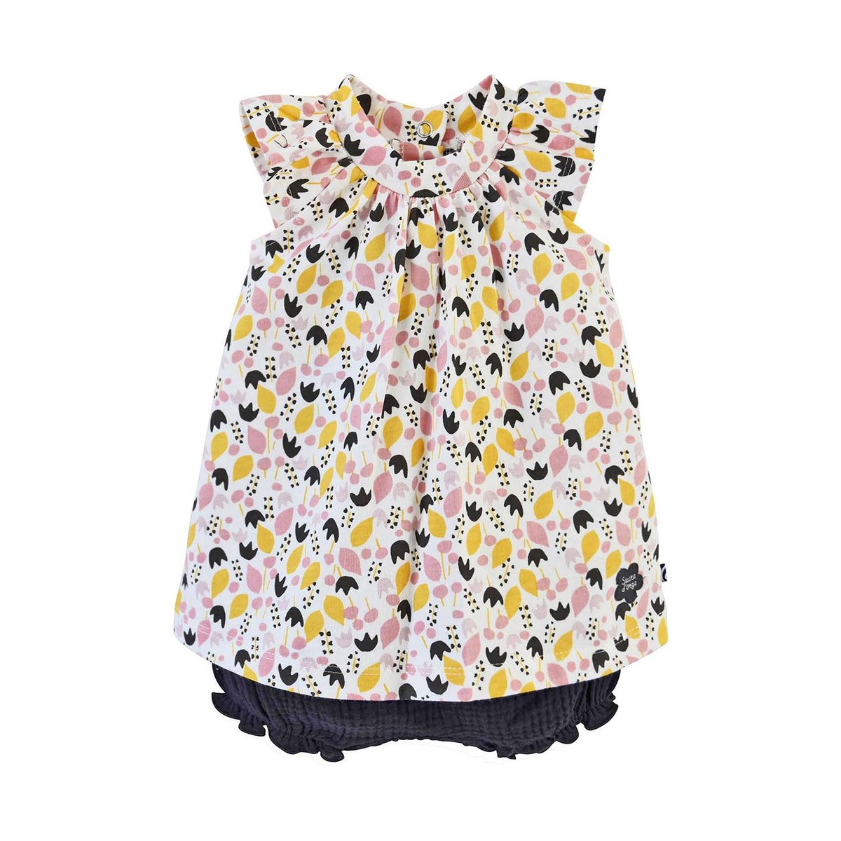 Ensemble robe+bloomer coraline blanc, SUCRE D'ORGE