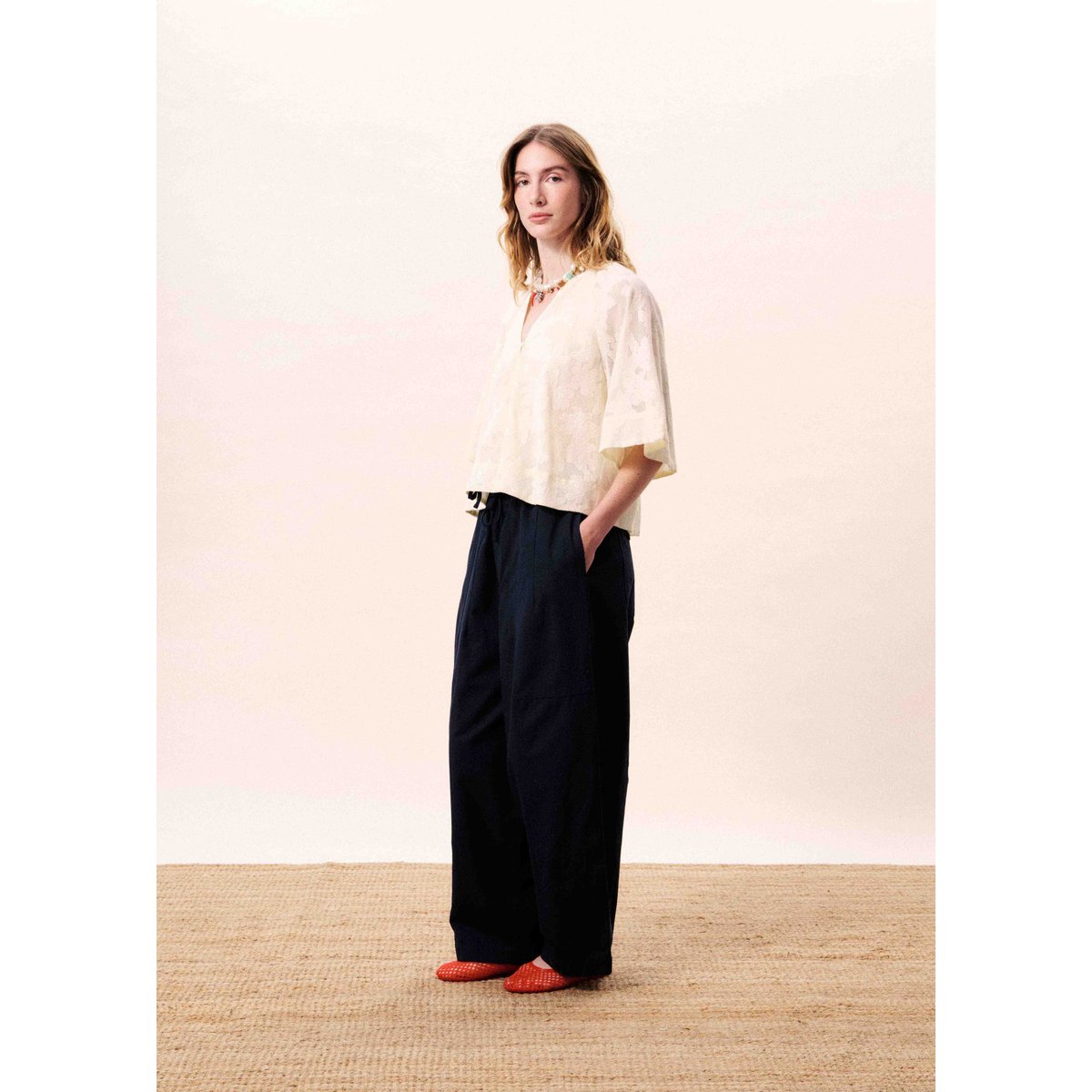Blouse MARESIAS beige crème, FRNCH