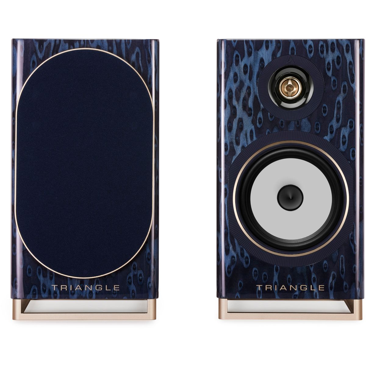 Enceinte bibliothèque active Capella Bleu Astral couleur unique, TRIANGLE