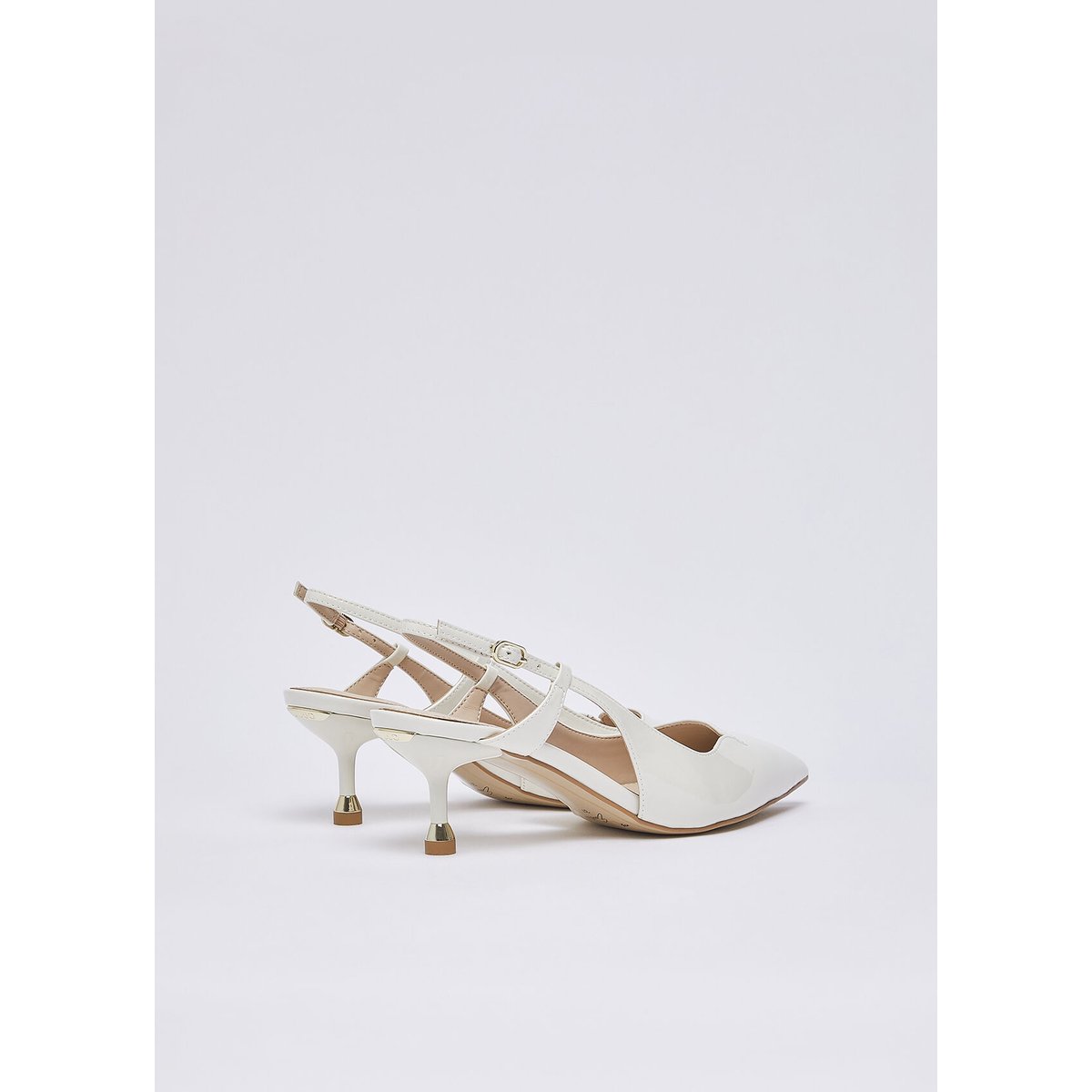 Slingbacks en cuir nappa lait, LIU JO