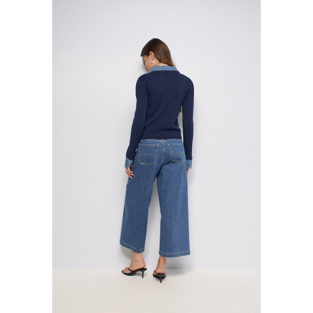 PULL COMBINÉ AVEC CHEMISE bleu, SALSA JEANS