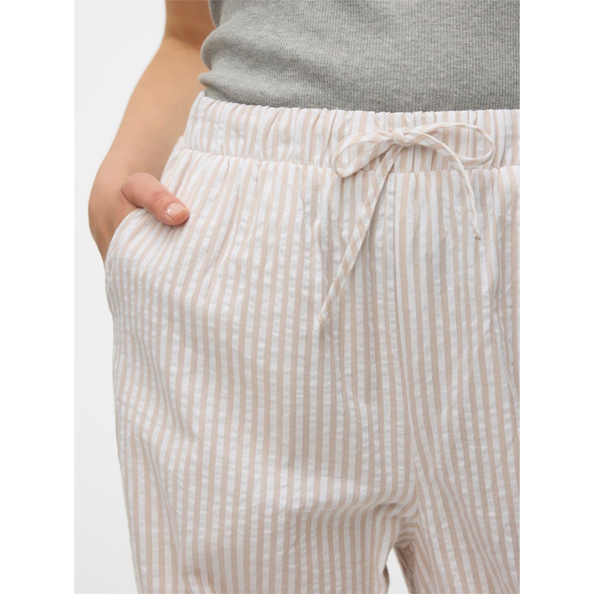 Pantalon À Jambe Large irish cream, VERO MODA