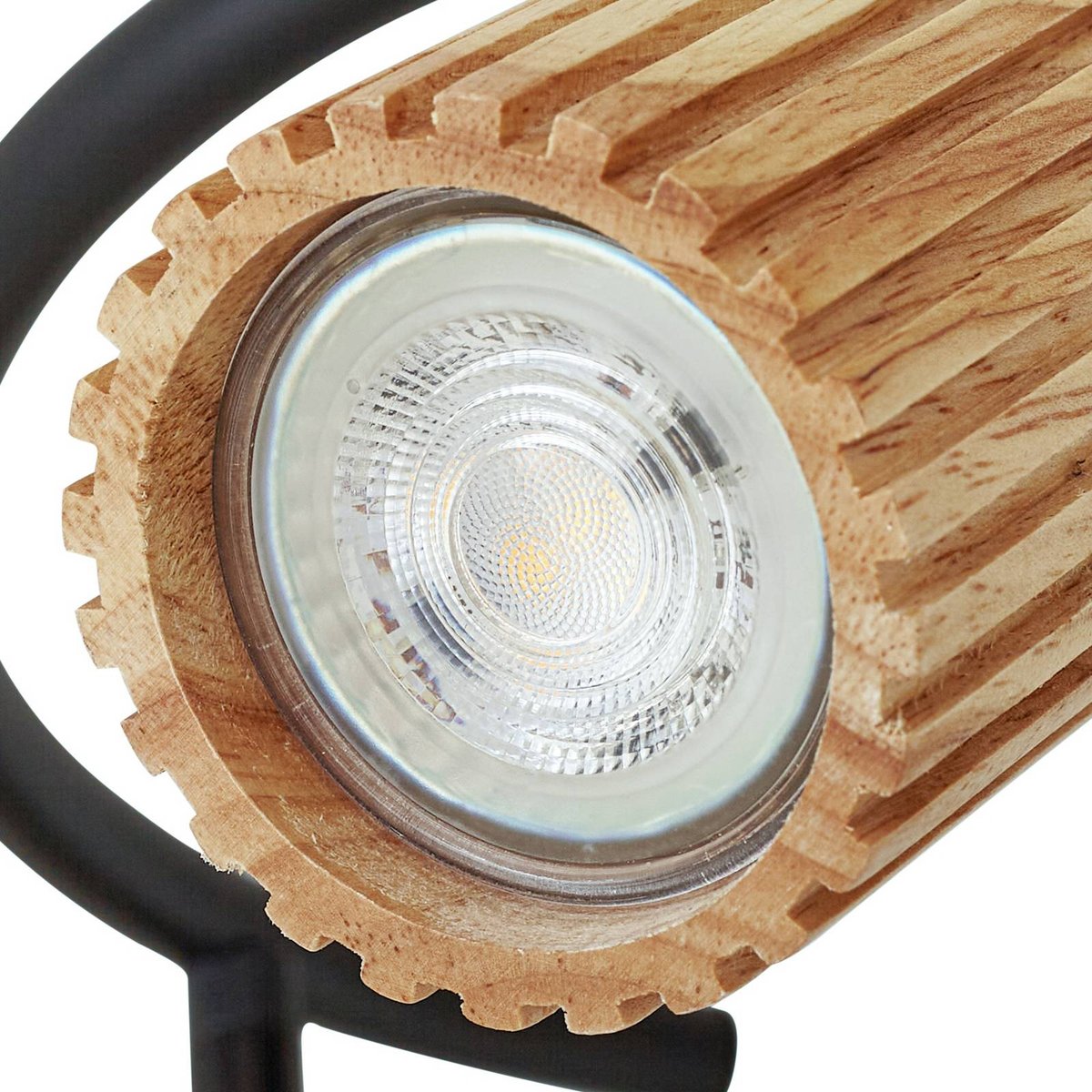 Spot en bois moderne, Stralino couleur bois, noir, LINDBY