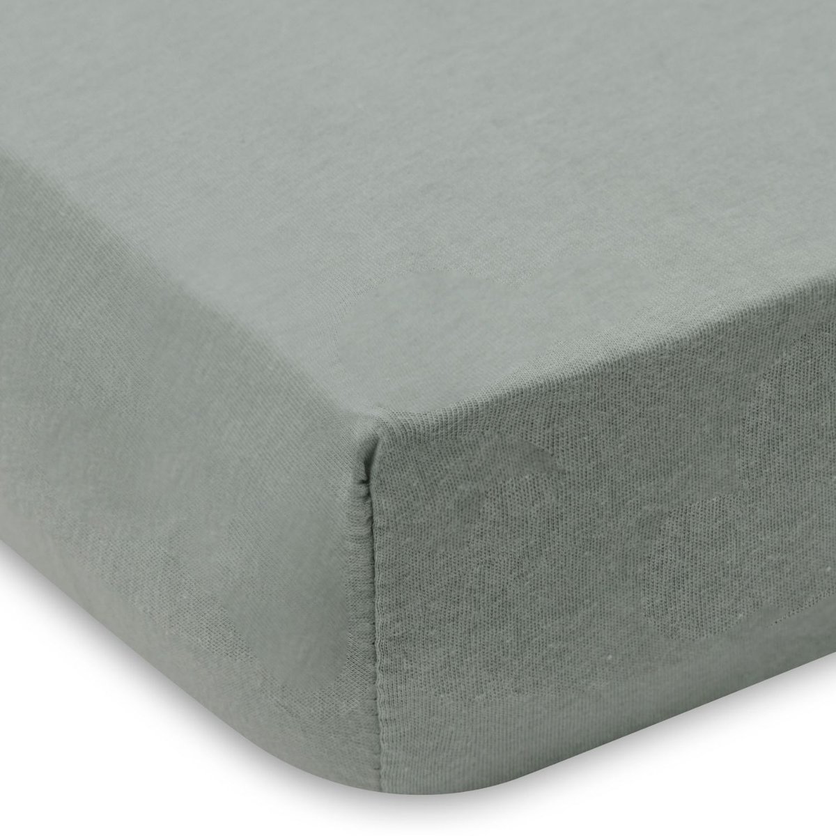 Drap housse vert d'eau, écru, JOLLEIN