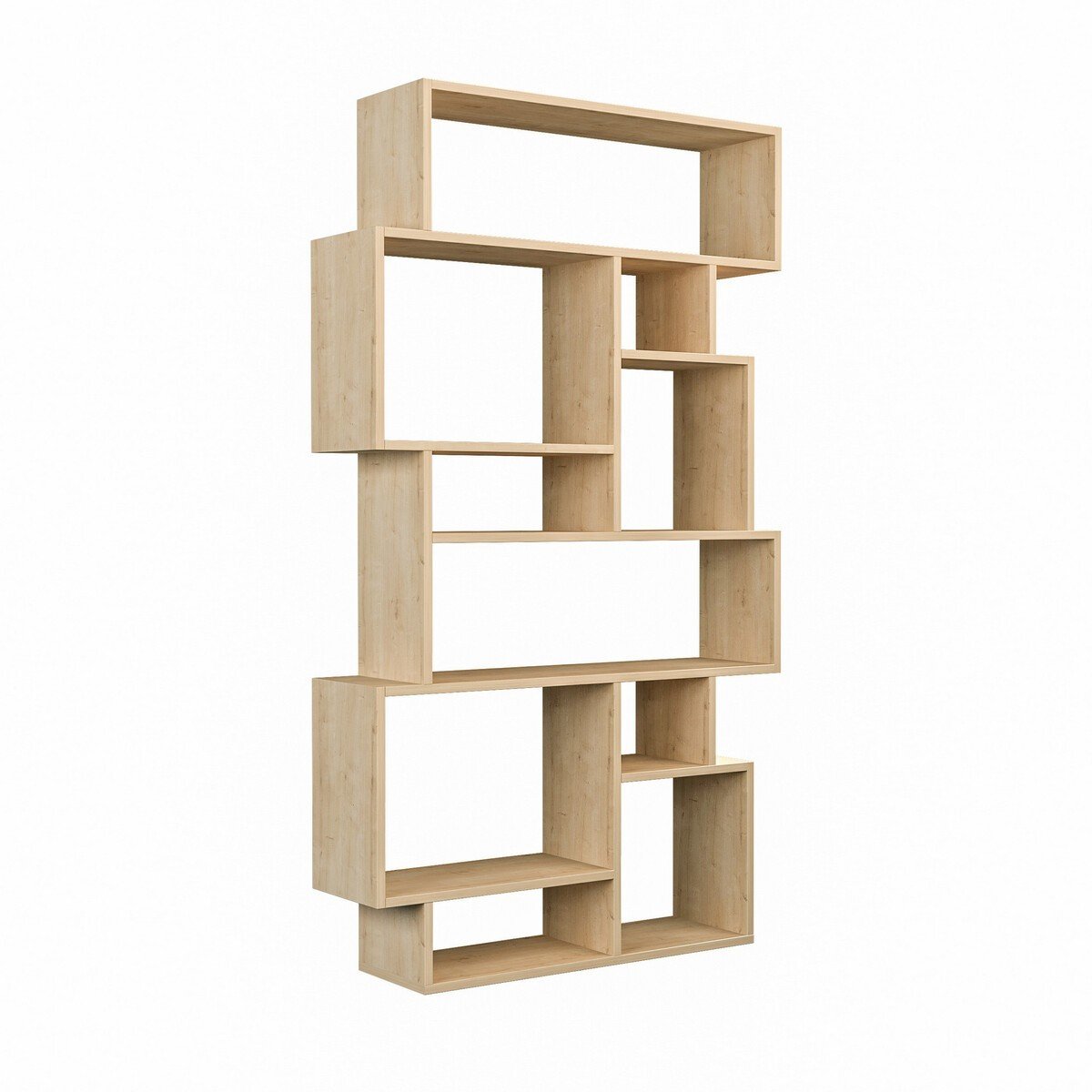 Etagère bibliothèque avec niches - KARMATO chêne, CALICOSY