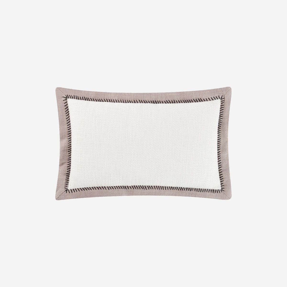 Coussin en coton - 30 x 50 cm BERTHE mauve, blanc, HABITAT