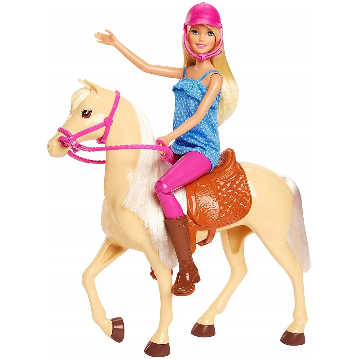 avec cheval multicolore, MATTEL