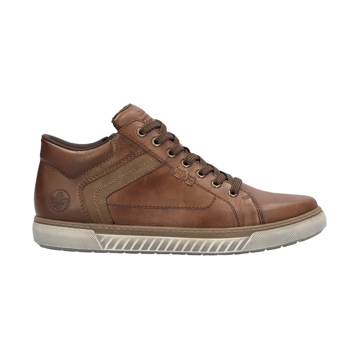 Basket Basse Cuir Rgd marron, RIEKER