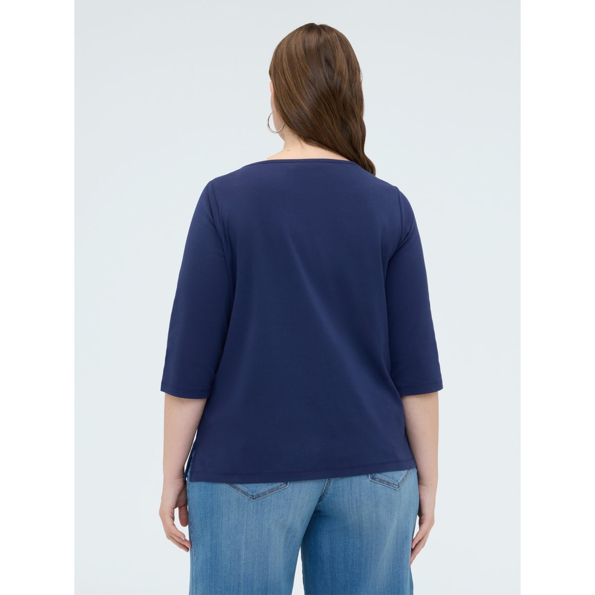 T-shirt avec applications bijoux bleu, FIORELLA RUBINO