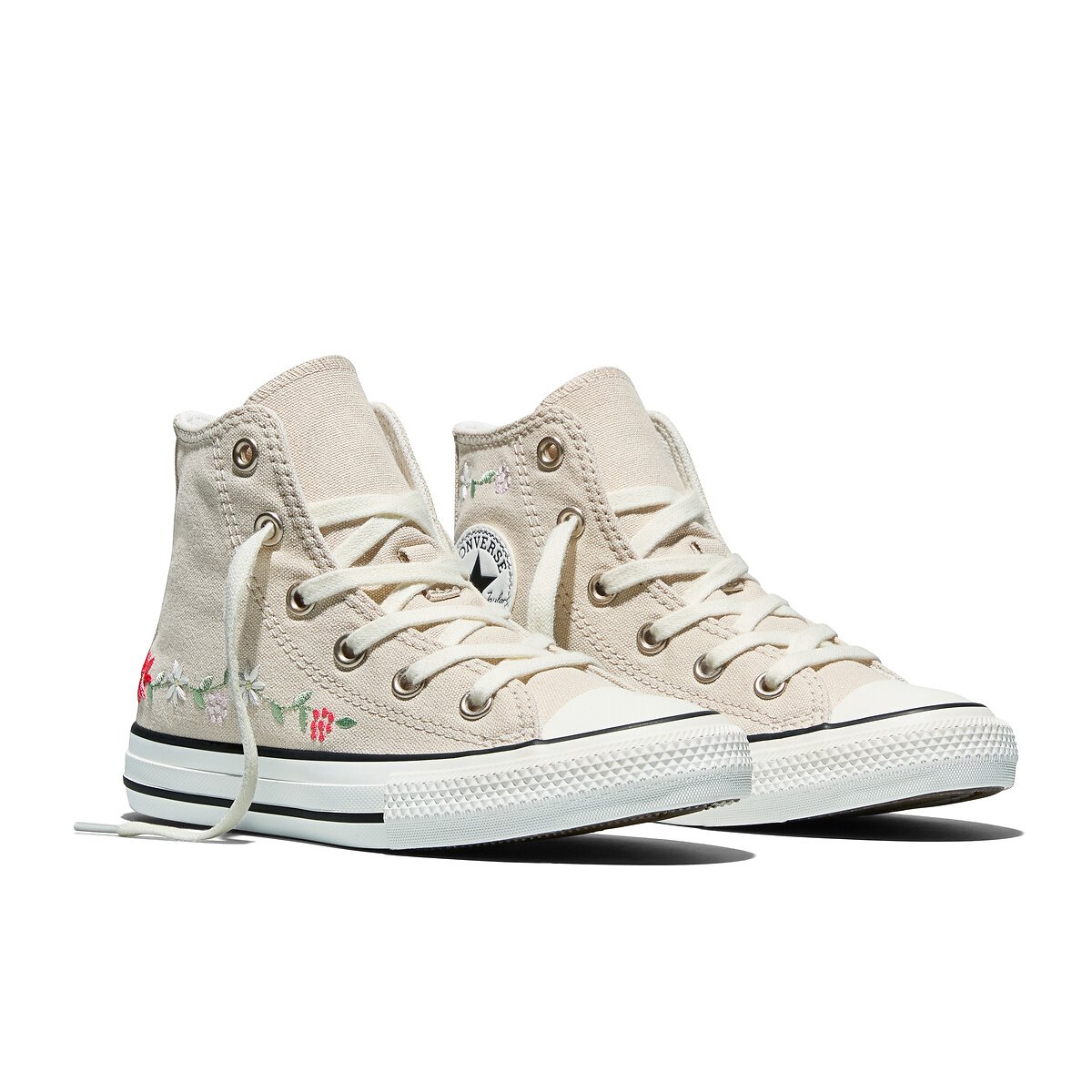 Baskets CHUCK TAYLOR ALL STAR EMBROIDERED FLOWERS classic ecru/vintage white, CONVERSE