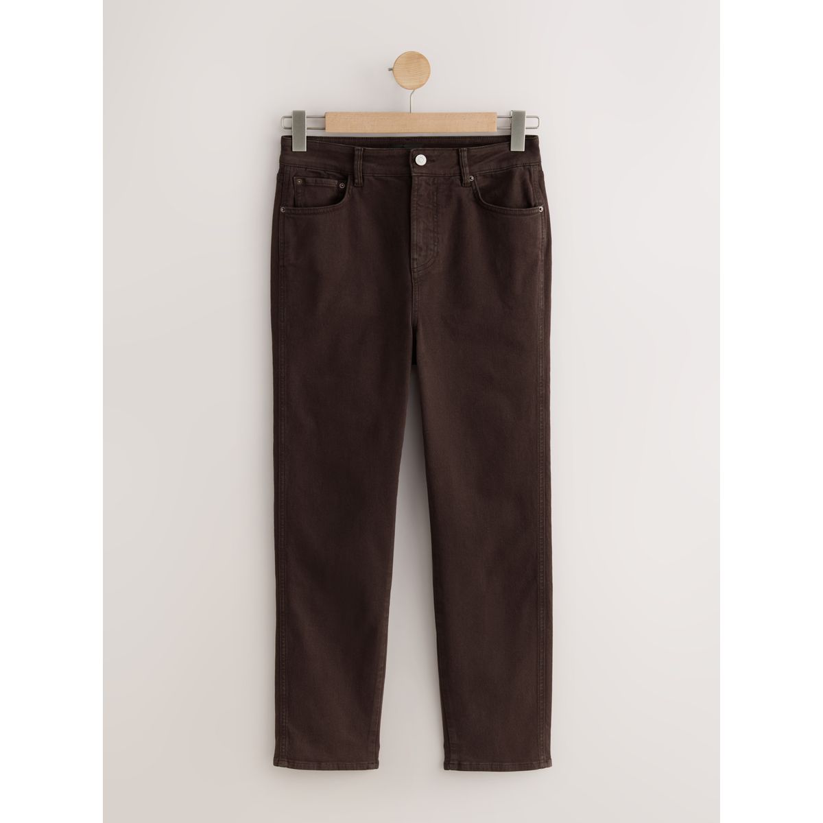 Jean droit stovepipe marron chocolat, NEXT