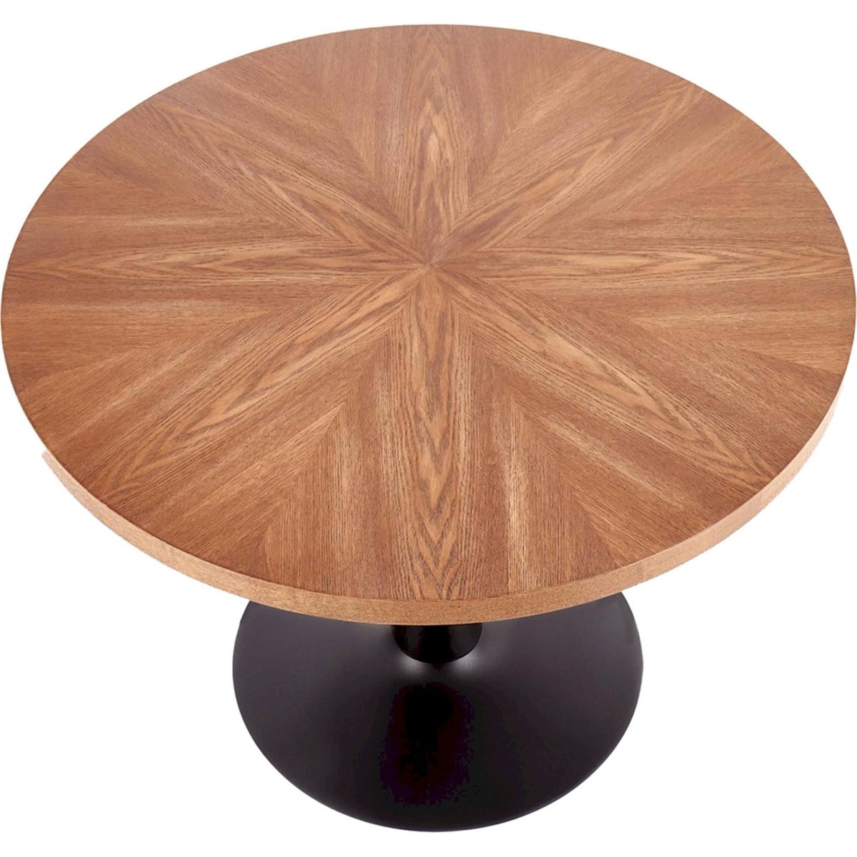 Table ronde EXPULTIP en bois et métal noyer et noir, RECOLLECTION
