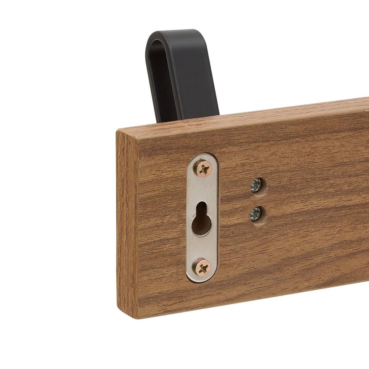 Patère rectangulaire NOCCA marron, 5FIVE SIMPLY SMART