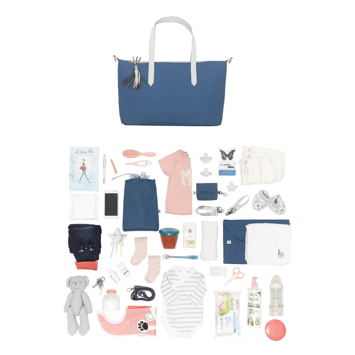Sac À Langer Champs Elysées bleu minéral, BABYMOOV