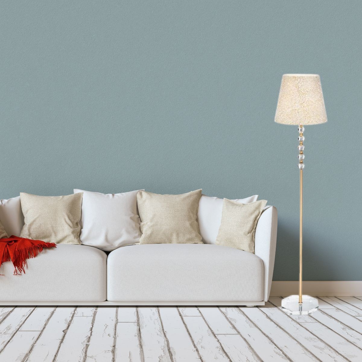 Lampadaire    QUEEN blanc, IDEAL LUX