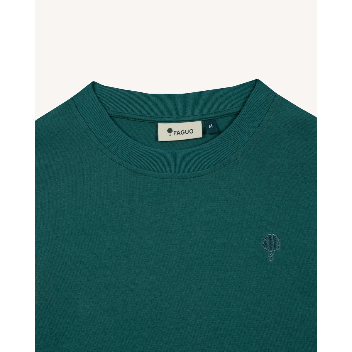 T-shirt en maille vert grisé, FAGUO