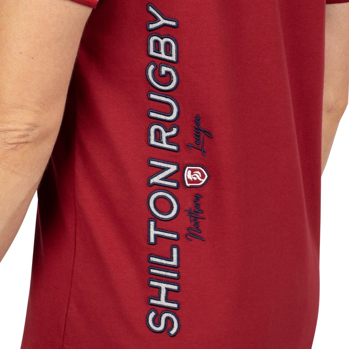 Polo tricolore rugby rouge, SHILTON