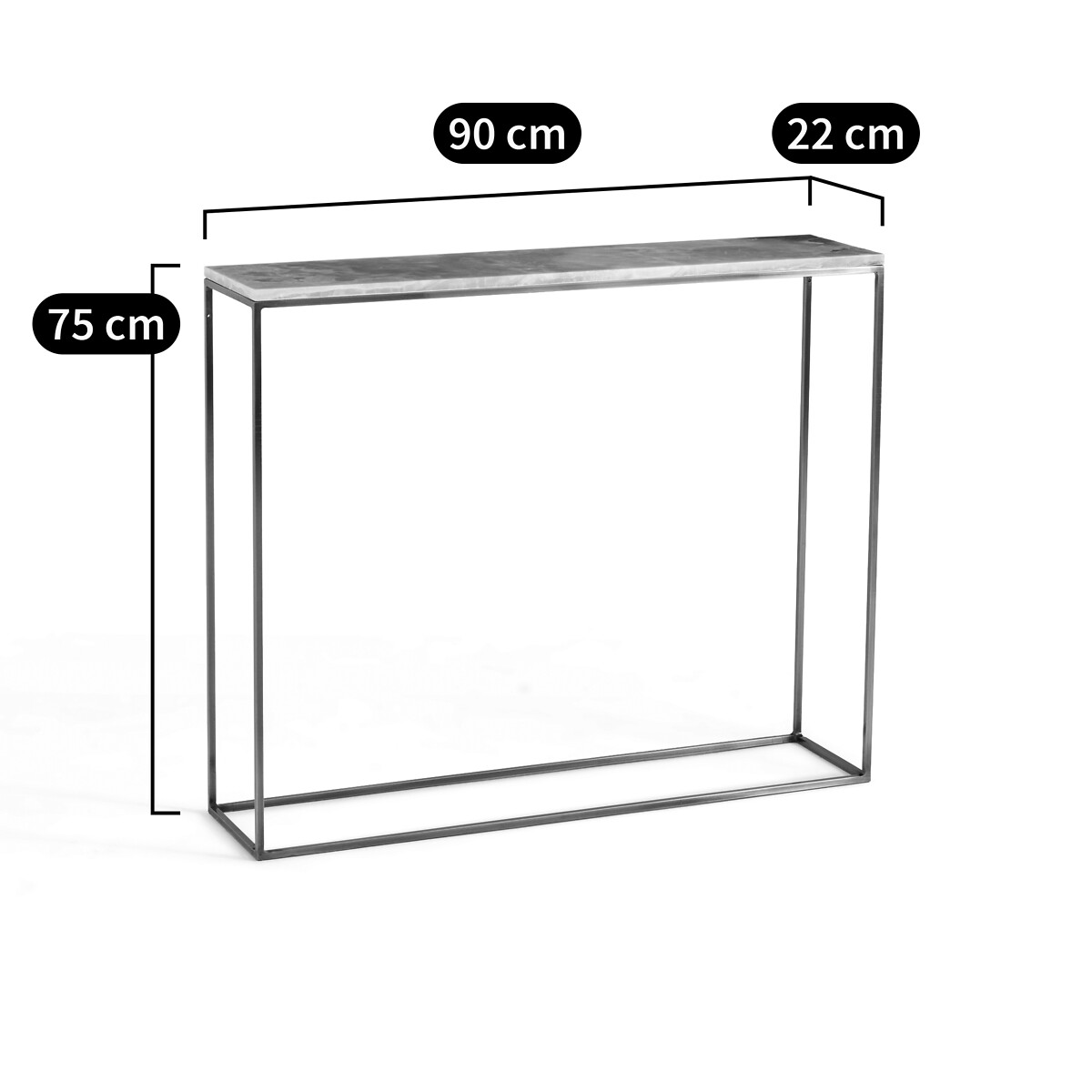 Mahaut Jade and Metal Console Table jade green, AM.PM