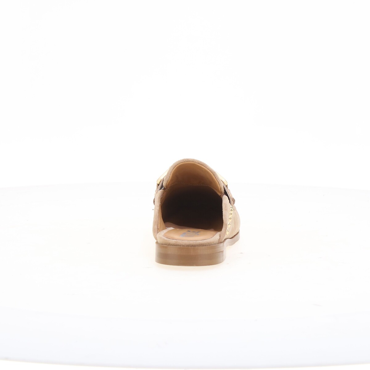 Mocassini sabot in pelle scamosciata beige, MJUS