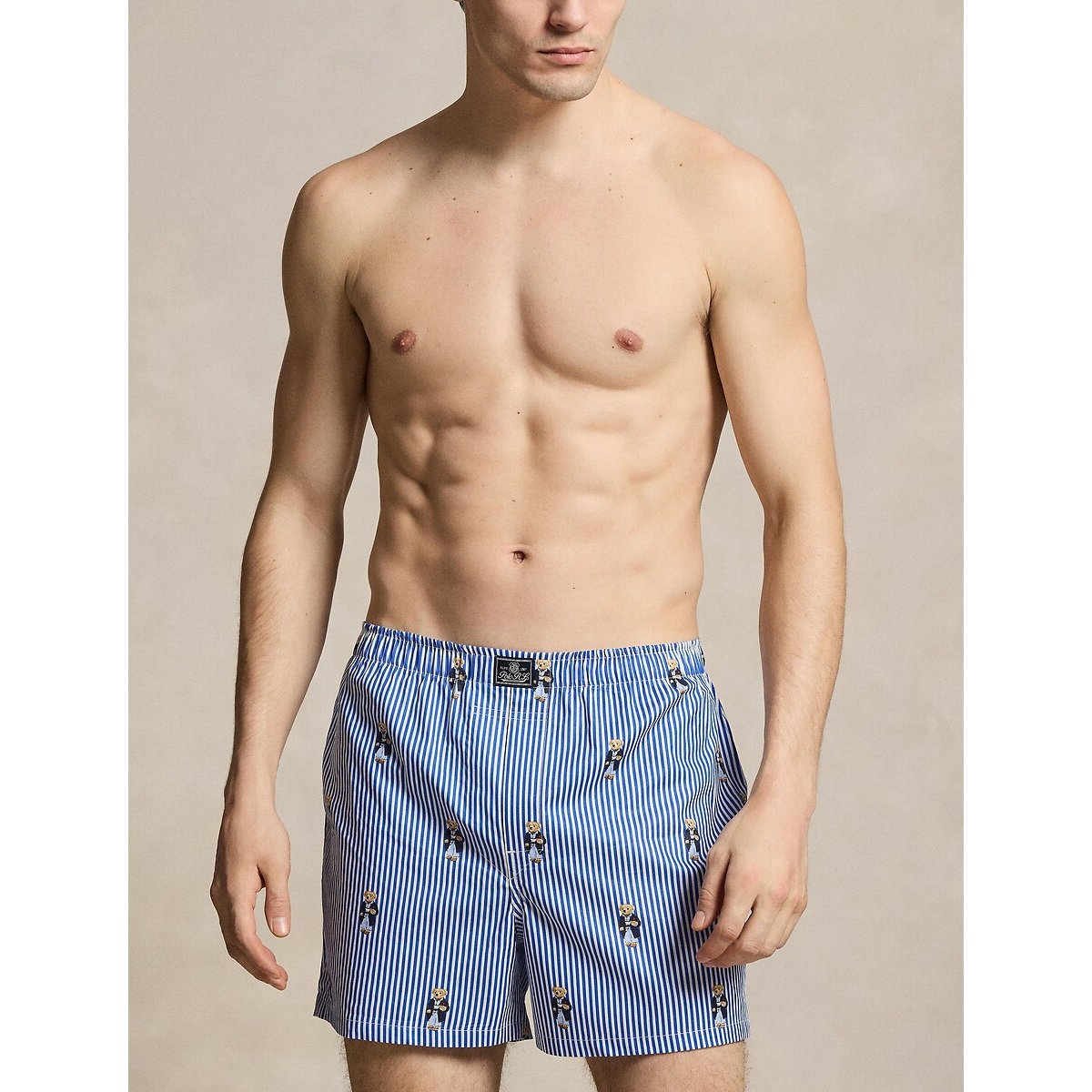 Pack of 3 Boxers in Cotton blue+white+navy, POLO RALPH LAUREN