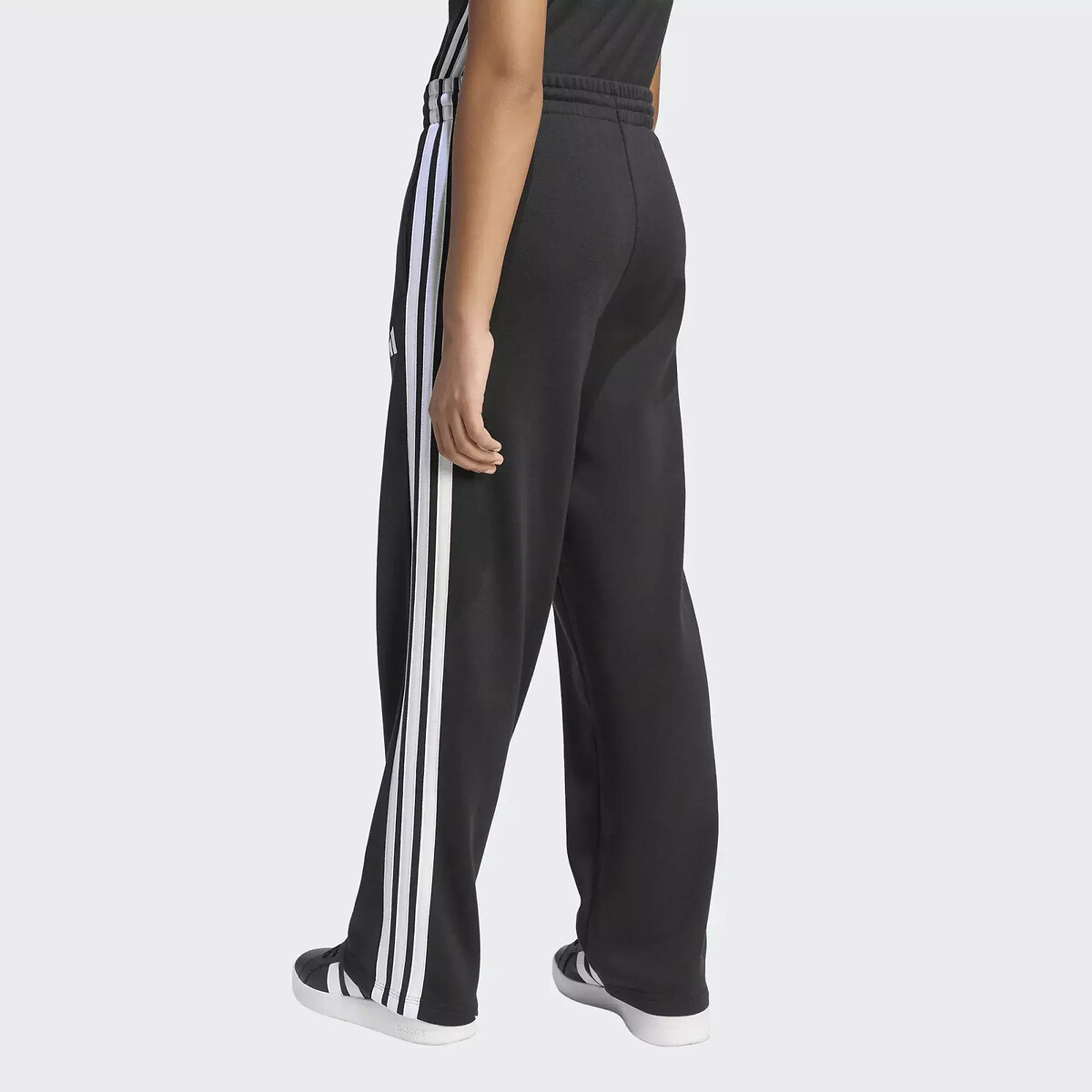 Wijdvallende joggingbroek, 3 strepen, ESSENTIALS zwart, ADIDAS SPORTSWEAR