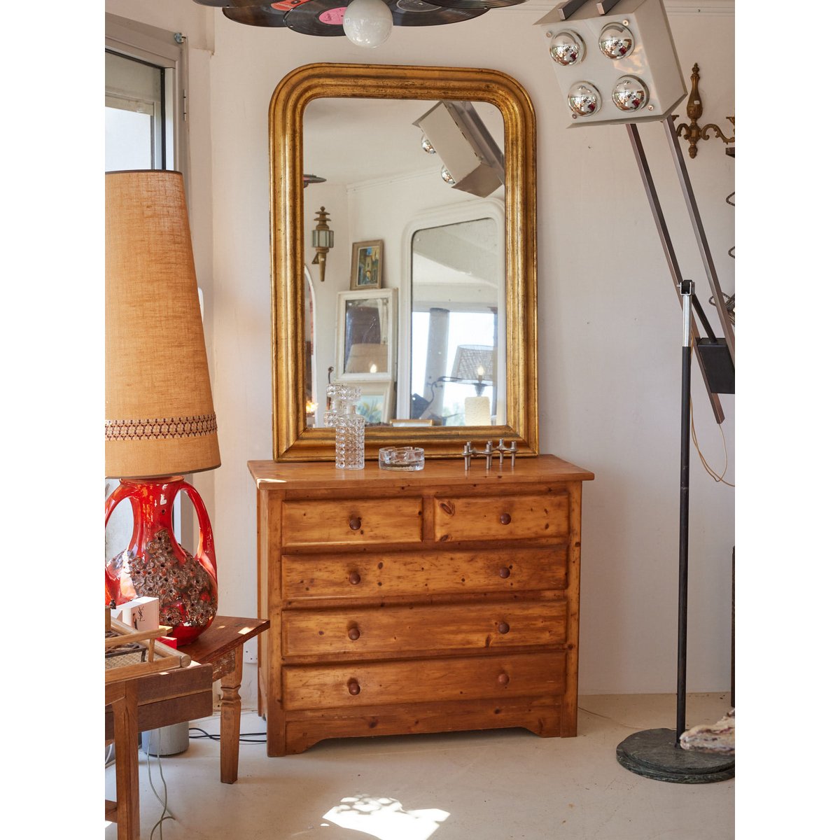 Commode en pin vintage Garance N°703 - Bon état bois clair, DEBONGOUT