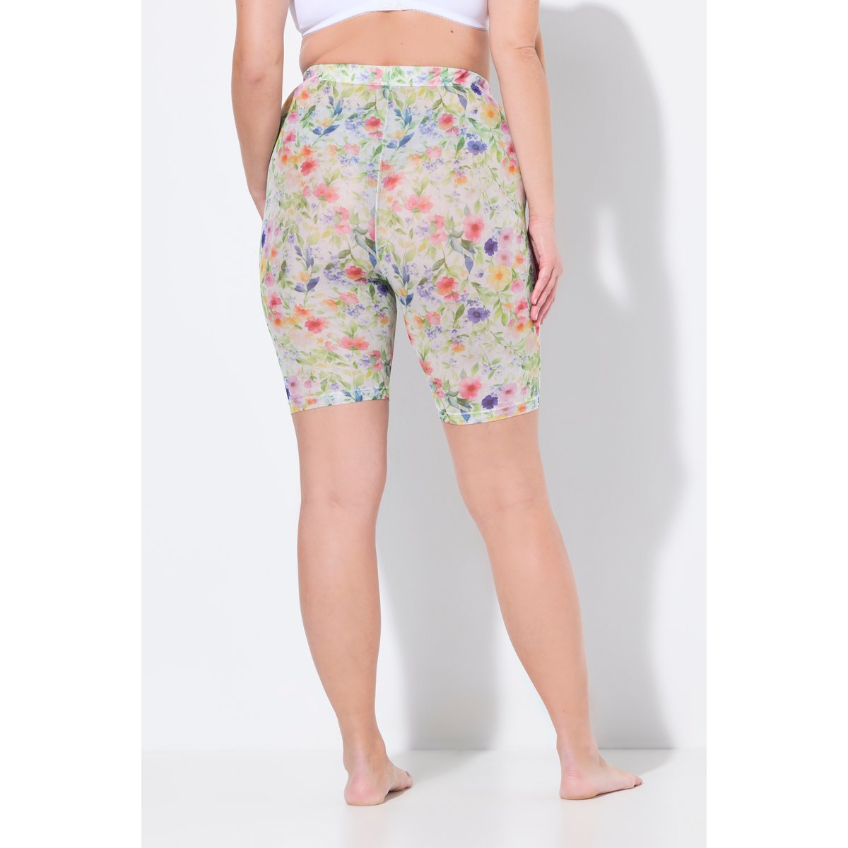 Panty en mesh. Imprimé à fleurs multicolore, ULLA POPKEN