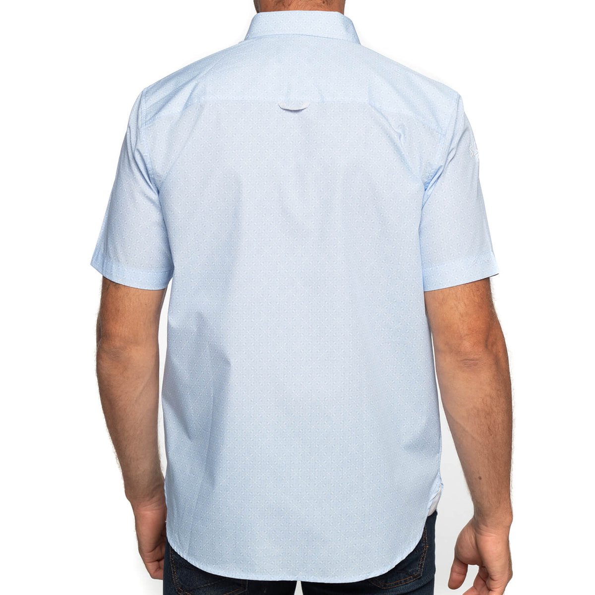 Chemise manches courtes poche imprimée ciel, SHILTON