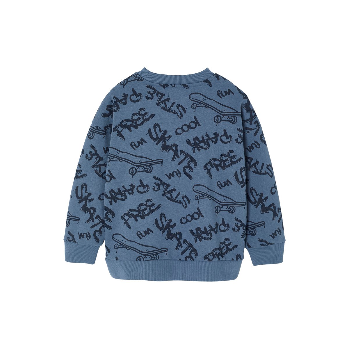 Sweat imprimé bleu moyen, VERTBAUDET