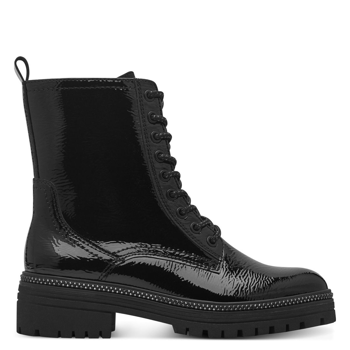 Bottine talon bloc noir laque, MARCO TOZZI