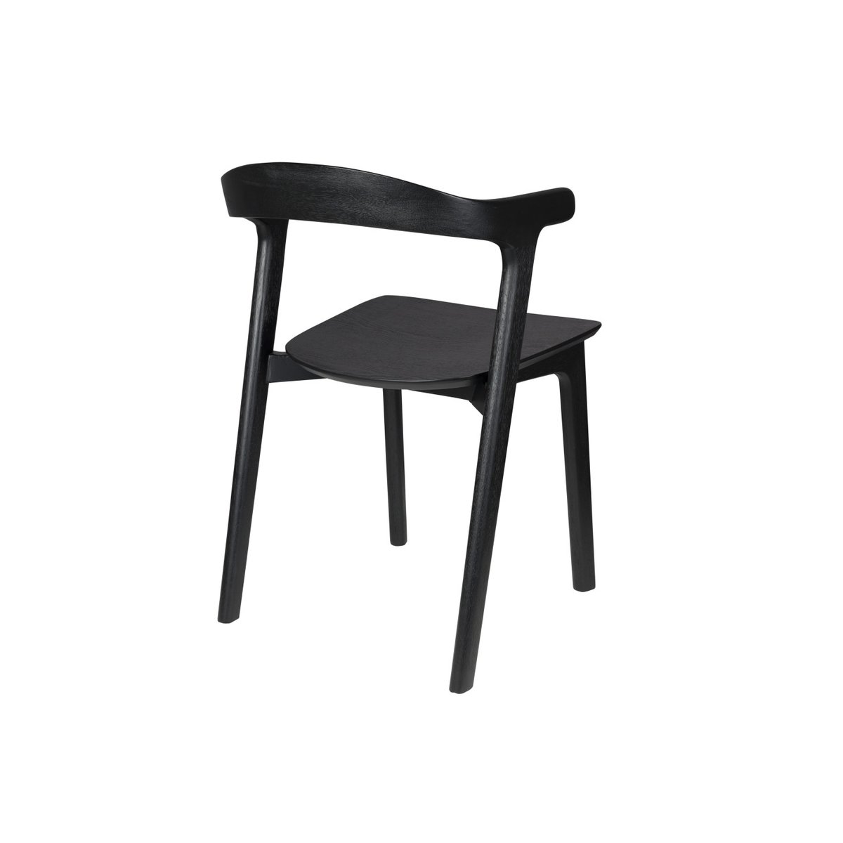 Chaise design en bois (lot de 2), NORTHWOOD noir, ZUIVER