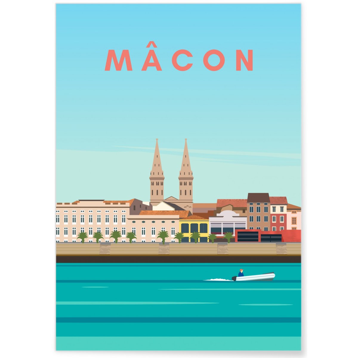 Affiche ville Mâcon blanc, L'AFFICHERIE