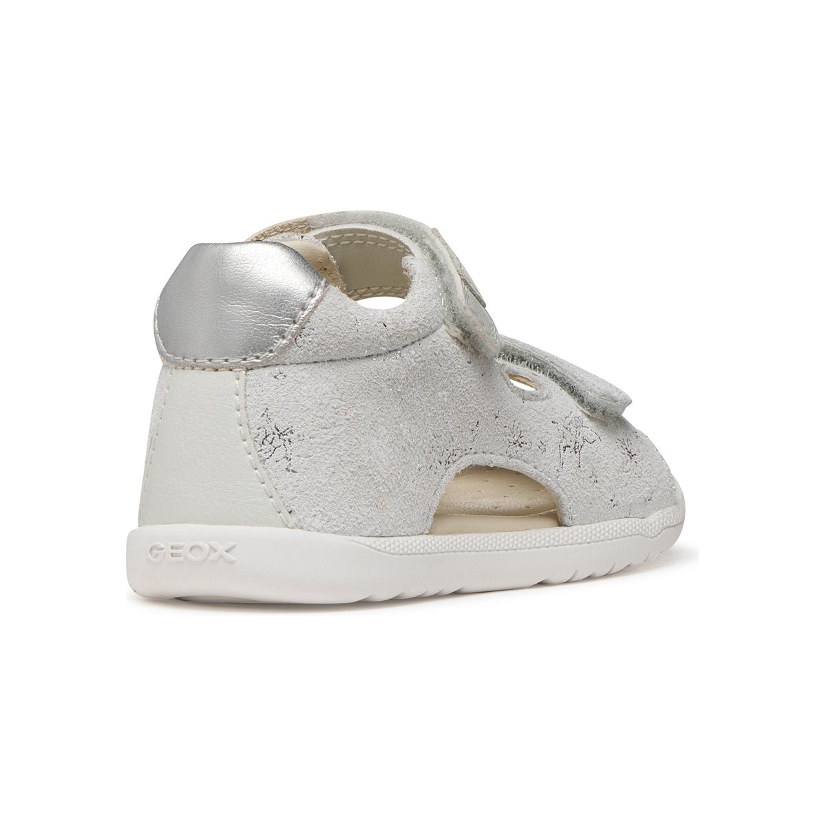 Sandales  B SANDAL MACCHIA GIR blanc cassé/argent, GEOX