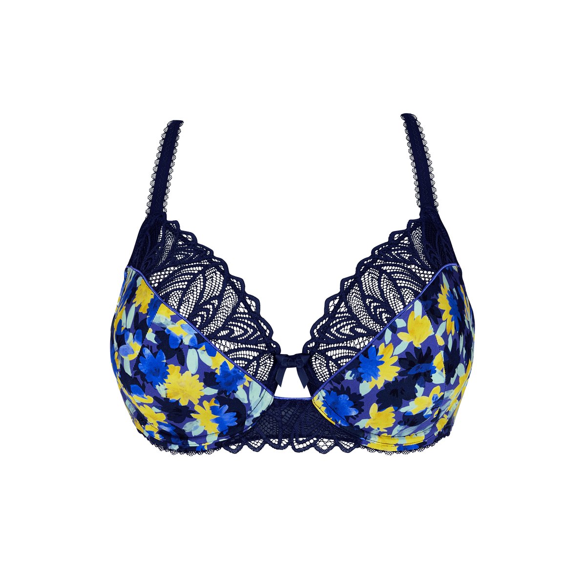 Soutien-gorge CÉLIA fleurs bleues, jaunes, SANS COMPLEXE